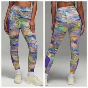 NWT Lululemon Cargo Super-High-Rise Hiking Tight 24.5" Size 4 in Tie Dye‎ Multi